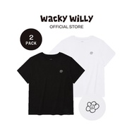 WACKY Willy Women 2Pack Lily Short Sleeve T-Shirt Black/White (80141OLPSSW_S6BKWH) T Shirt
