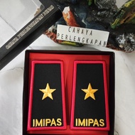 MERAH Pdh imipas full embroidery 4c Luxurious red trim