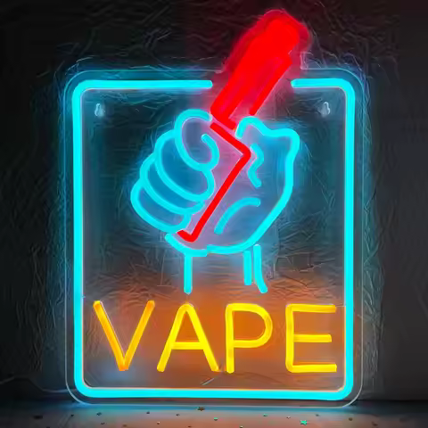 VAPE Neon Sign USB Dimmable LED Light for Business Smoke Shop Bar Gaming Room Bedroom Decorations pe