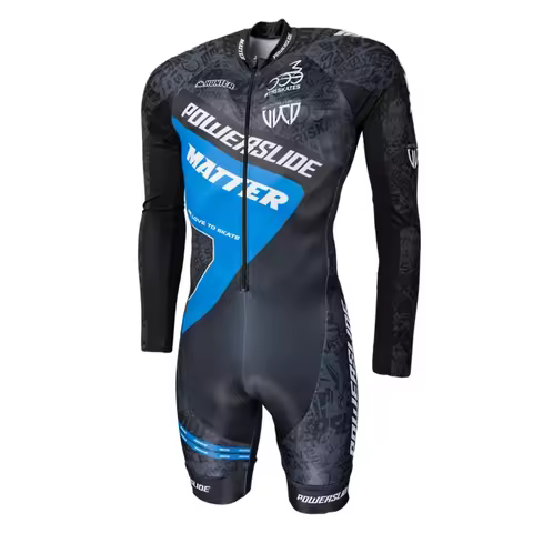 Powerslide Mens Long Cycling Triathlon Racing Suit Speed Inline Roller Skate Skinsuit Fast Skats Mtb