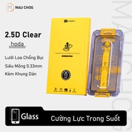 Hoda 2.5D Premium Transparent Tempered Glass with Frame for iPhone 17 Pro Max 16 15