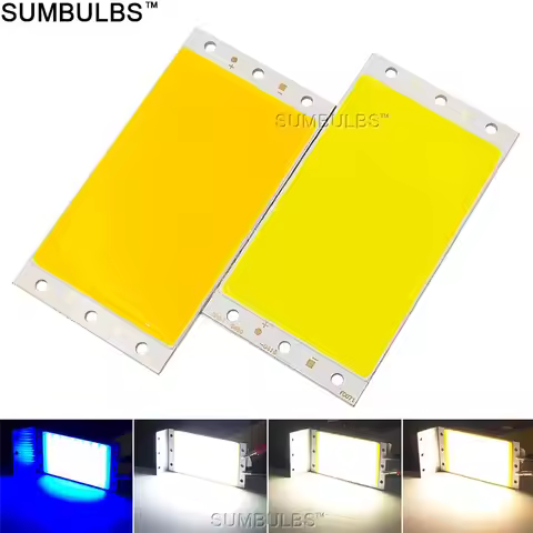 Sumbulbs DIY LED Panel Light 94x50MM 1500LM Ultra Bright Warm Natural Cold White Blue DC 12V 15W COB