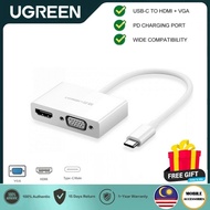 UGREEN USB C to HDMI + VGA Adapter Cable Type C to HDMI 4K PD Converter