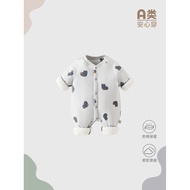 Thickened Winter 180g Baby Jumpsuit Warm Quilted Class a Winter Style Male Female Baby Romper Pure C