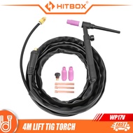HITBOX WP17V WP26V ไฟฉายเชื่อม TIG เตาแก๊ส 4M อุปกรณ์เชื่อมและเชื่อมไฟฉาย