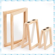 [R Q M U] 3 Pieces Paper Making Wooden Paper Making Mould Papermaking Screen Kit 3 Size Frame for DI