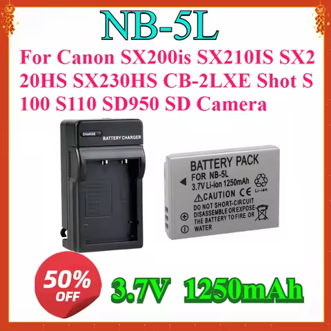 New High-quality 1250mAh NB 5L NB-5L Battery for Canon SX200is SX210IS SX220HS SX230HS CB-2LXE Shot 