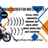 MIO GEAR 125 I MAGS PANG HARAP/PANG LIKOD STICKER VINYL DESIGN STICKER DESIGN FOR MIO GEAR 125 I