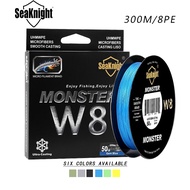 Seaknight Braided Fishing Line x8 300M Strong PE Braided Line 8x Carp Fishing Rope Tackles Gear 15lb