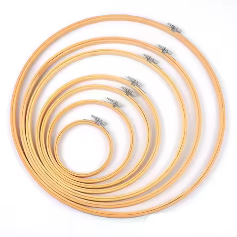10-30cm Wooden Embroidery Hoops Frame Set Bamboo Embroidery Hoop Rings For DIY Cross Stitch Needle C