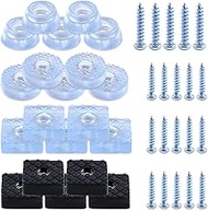 Hilitchi 128-Pcs [4-Size] Assorted Soft Rubber Feet Bumpers Pads with Built in Stainless Steel Washe