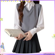 SA3017 -M'SIA Ready Stock Long Sleeve Knitted Material Women Top 港味chic假两件短款长袖衬衫针织上衣