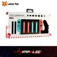 NSW Nintendo Switch Lucky Fox Switch 15 in 1 Charging Kit for Joy-Con and Pro Controller [LF-N001]