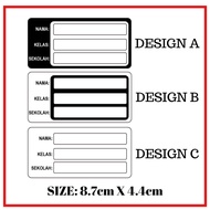 30pcs per set Sticker Nama Stiker Kelas Buku Sekolah