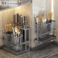 Kitchen Cutlery Chopstick Drainer Wall-mounted Pisau Rak Dapur Holder Rak Sudu Cutlery Fork Spoon Kn