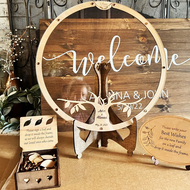 Wedding Guest Book Alternative 60/80 Wood Leaves Wooden Card Boxs Guestbook Guest Drop Box Wedding D