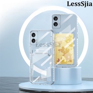 Phone cover Motorola Moto G96 Back case Classic Silicone Soft Transparent with Card Slot Shockproof 