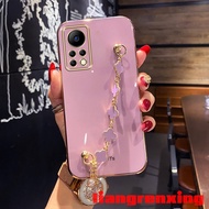 Casing oppo Reno 10 pro 5G OPPO Reno 11 5g reno 10 pro plus 5g 2023 phone case Softcase Electroplated silicone shockproof new design Four leaf clover Bracelet FOR GIRLS ZBSL01