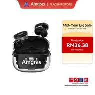 Amgras Future SE2 Transparent Wireless Earbud Gaming ENC Noise Reduction 5.3 Bluetooth Earphone HIFI