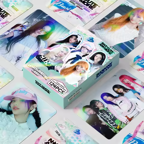 Illit, Gllit, Not Cute Anymore, Kpop Photo Crads, Kpop Fan Merch Goods, 124Pcs in a Box (60Pcs Lomo 