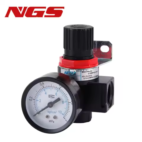 AR2000 G1/4 Mini Air Pressure Regulator Adjustable Pneumatic Reducing Valve With Gauge For Compresso