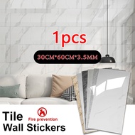 30X60CM Kitchen Wall Sticker Waterproof Bathroom Self Adhesive Wallpaper Dapur Wall Paper Kertas Din