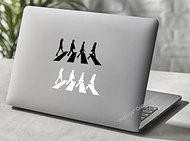 02 in 1 Abbey Road Band Sticker, 01 Black & 01 White, Abbey Road Music Band Graphic Vinyl for Car Wi