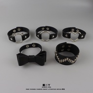 Punk Hip Hop Rock Black pu Leather Bracelet Stage Performance Gothic Jewelry Trendy Cool Bracelet Br