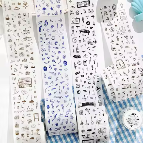 60mm*2m Korean Style Cute Washi Tape DIY Scrapbooking Hand Account Decorative Tapes Collage Planner 