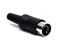 φ13mm DIN Male Plug 5P 圓形 訊號插頭 訊號公頭 #1101-5 Audio Amp IN Out