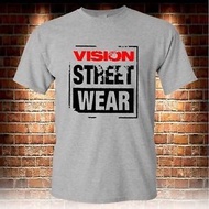 Hot sales Summer Spot Vintage Street Wear Skateboard Vision Extreme Grey For Men'S Retro Fashion Breathable Sports T-Shirt 383948