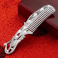 爆款！热销Hotsellingiten澳门专柜银梳子S999银色千足银色孔雀女款头梳刮痧按摩养生送家人iM8sRzcF2