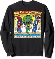 Halloween Hulk Spider-Man Captain America Costumes Sweatshirt