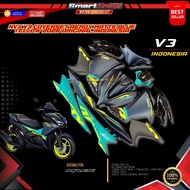 NVX V3 COVERSET AEROX MATTE BLUE YELLOW 2026 ORIGINAL INDONESIA