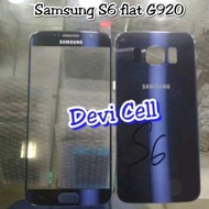 LCD GLASS PLUS BACK DOOR BACKDOOR SAMSUNG S6 FLAT G920 G920F ORIGINAL BLACK SHAPPIRE