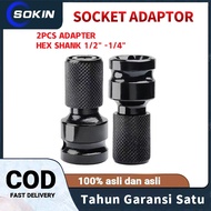 MATA Sokin 1/2 Inch to 1/4 Inch Impact Wrench Adapter Screwdriver Bit Connector - Impact Wrench Adap