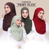Tudung Diandra Plain Twist Bawal -Sarung- Mosscrepe Bidang 45 Square *45 KOREA IRON-LESS AWNING LAZY