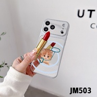 Kawaii Collar Dog Cat Large Window Mirror Case For Realme Narzo 90 70 Pro 50 V23 V23i Q5i 5G 4G Luxu
