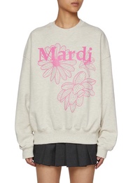 MARDI MERCREDI TRIPLE FLOWER COTTON SWEATER