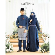 SET NAVY BLUE JIMAT NIKAH / TUNANG / SANDING DRESS LAREENDA