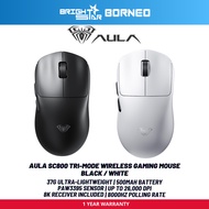 AULA SC800 Tri-mode Wireless Gaming Mouse - Black / White