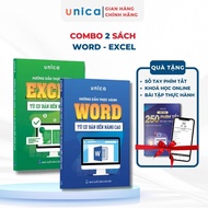 Combo 2 Sách Word và Excel Unica Ứng Dụng Văn Phòng Từ Cơ Bản Đến Nâng Cao Kèm Khoá Học Online