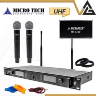 Microtech MT-333D ไมค์ลอย ไร้สาย ระยะ 100เมตร กระเป๋า ไมโครโฟน คลื่นใหม่ UHF Wireless Microphone