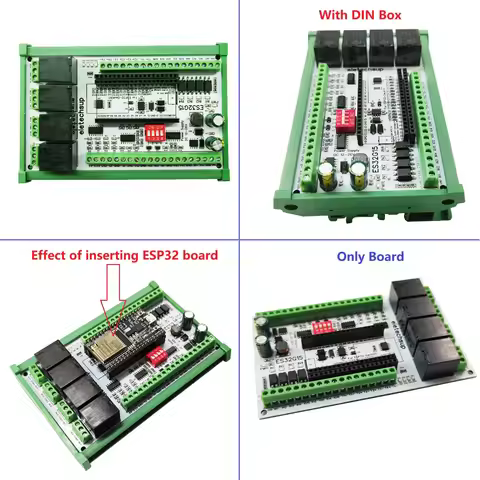 ES32G15 WiFi & RS485 Development Board for ESP32-DevKitC 2AI 2AO 4DI 4Relay NTC 12-28V PLC Arduino R