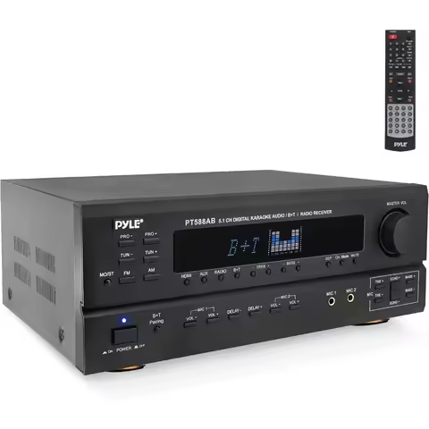 Wireless Bluetooth Power Amplifier System - 420W 5.1 Channel Home Theater Surround Sound Audio Stere