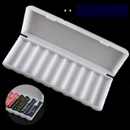 GLENES Battery Holder White Portable Organizer Container 10X18650 Storage Box