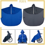 [Perfk] Wheelchair Waterproof Poncho W/Reflective Strip Wheelchair for adult