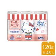 【9store】春風印花廚房紙巾120組(6x8)kitty