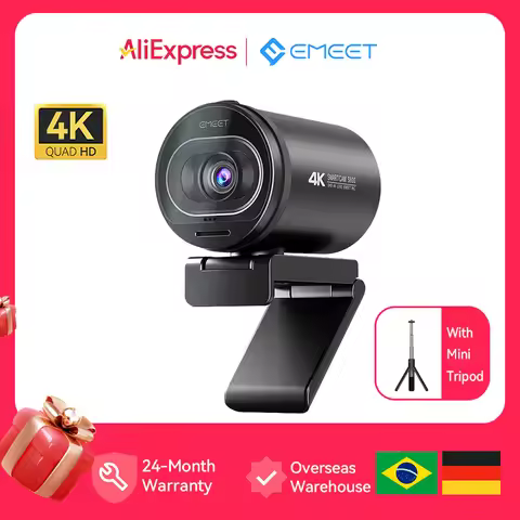 Webcam 4K EMEET S600 USB Camera 1080P 60FPS Streaming Web Camera Autofocus Living Stream Camera With