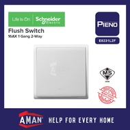 Schneider Pieno Flush Switch 1Way 2Way 1 Gang 2 Gang 3 Gang 4 Gang White SIRIM